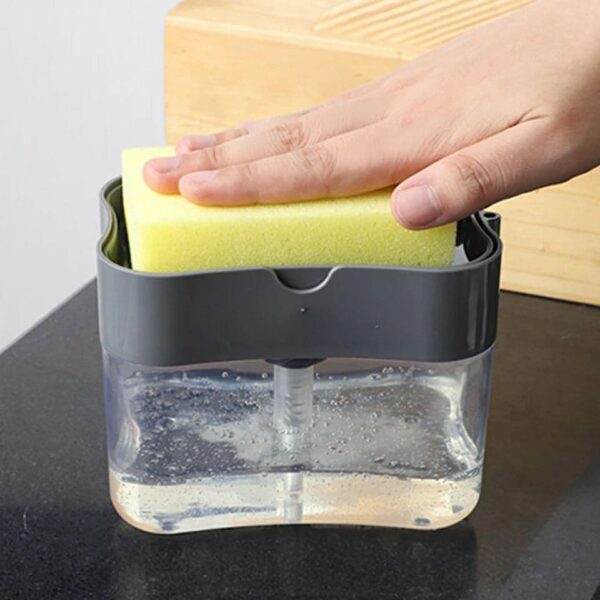 2x1 Soap Dispenser with Dish Sponge